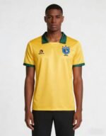 1988 Brazil Home Retro Commemorative Jersey | Classic Short Sleeve Embroidered Custom Football Shirt