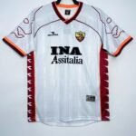 1999–00 AS Roma Away Retro Embroidered Jersey, Home Commemorative Classic Short Sleeve Custom Football Shirt