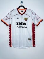 1999–00 AS Roma Away Retro Embroidered Jersey, Home Commemorative Classic Short Sleeve Custom Football Shirt