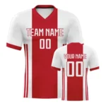 球迷和球员定制足球球衣新赛季红白俱乐部足球套装100% 透气聚酯队服 - Image 2