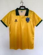 1988 Brazil Home Retro Commemorative Jersey | Classic Short Sleeve Embroidered Custom Football Shirt - Image 2