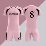 定制男子足球制服套装，带短裤热转印印花透气聚酯运动衫，队名/号码空白 - Image 3