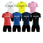 热转印印花足球运动衫套装男士定制足球队制服夏季轻便透气短袖