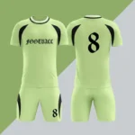 定制男子足球制服套装，带短裤热转印印花透气聚酯运动衫，队名/号码空白 - Image 6