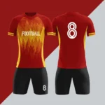 新款运动男士成人足球服100% 涤纶透气快干轻便足球衫自动切割 - Image 4