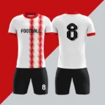 设计足球队套装足球服套装廉价球队邮购德脚热转印夏季轻质透气