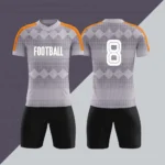 定制黑色足球运动衫成人足球复古运动衫男士超大快干透气夏秋自动切割 - Image 3