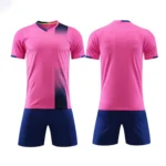 22/23男式足球套装运动衫短裤套装热转印标志短袖100% 涤纶轻质快干透气团队 - Image 3