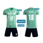 定制高品质男子足球队t恤足球衫夏季秋季黑白热转印速干 - Image 3